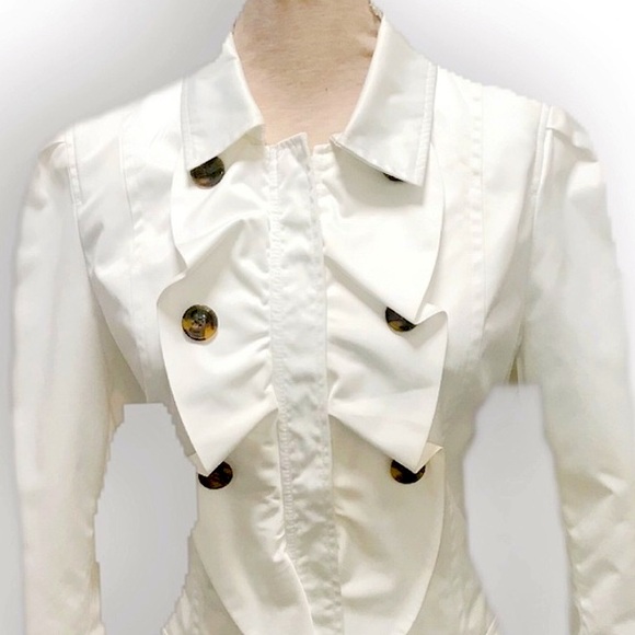 Ruffled front zip tie jacket - Picture 4 of 12